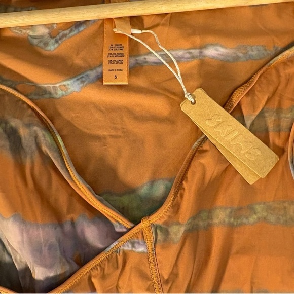 SKIMS Jelly Sheer Off Shoulder Tie Dye Mesh Mini Dress Women’s Small Rare NWT - Picture 8 of 14